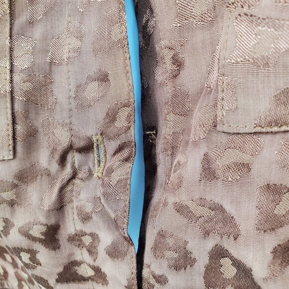 NWT Lover & Friends Revolve Brown Cheyanne Button Up Cheetah Crop Top Shirt XS - Picture 10 of 12